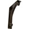 Ekena Millwork Legacy Wrought Iron Bracket, (Triple center brace), Antiqued Pale Gold 2"W x 7 1/2"D x 10"H BKTM02X07X10TLEAPG - alternate 1